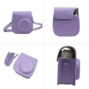 14 Farben Mode einfache schlichte Umhängetasche aus PU-Leder Kameratasche für Fujifilm Instax Mini 8 9