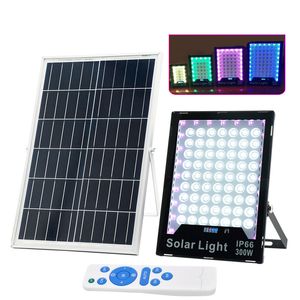 Wholesale solar spotlight outdoor for sale - Group buy Solar RGB Flood Lights W W LED Color Changing Outdoor Security Floodlight Wall Light Waterproof IP65 Spotlight with Remote Control