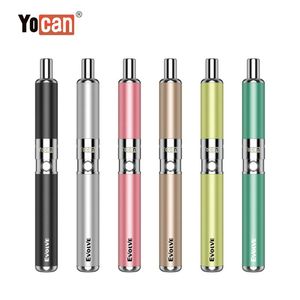 Yocan Evolve-D Starter Kit Dry Herb Vaporizer Vape Pen with Pancake Dual Coils 510 Thread Battery 100% Authentic Newest 6 Colors E Cigarett