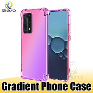 Dla Huawei P40 Pro Nova 7se P Smart S Samsung Note 20 Plus S20 A51 5G Przezroczyste 1.5mm Telefon Powrót Case Izeso