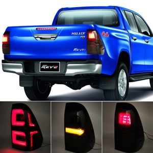 Автомобиль светодиодный хвостовой светлый задний фонарь для Toyota Hilux Revo 2015 - 2021 задний ламп тормозной светильник обратный динамический поворот сигнал фогуль