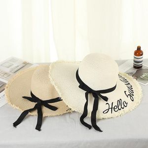 Sun Hat Straw Bucket Hats With Bow Womens Church Beach Derby Brimmed Dress Caps Summer Sun Visors Holiday Cap Elegant Hat
