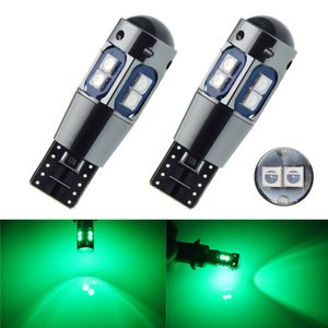 10Pcs Car T10 194 LED Green Bulb W5W 192 3030 10SMD Canbus Car License Plate Lights Dome Festoon Lamp Door Side Map Lights Super Bright