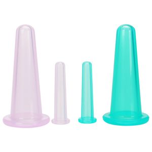 2 sztuk Silicone Cupping Cup Próżniowa twarz Masaż Cup Ciało Ciała Cupping Cups Ssania Facial Nogi Ramię Relaks Opieka zdrowotna Narzędzie