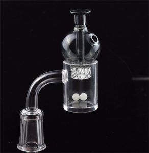 DHL Latest 25mm Quartz Enail Banger nail 4mm thick Bottom with Cyclone Riptide Spinning Carb Cap Terp Pearl For oil rig Glass Bong