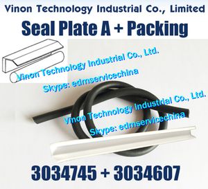 edm Sealling Parts 3034745+3034607 Seal Plate A+Packing 600mm for Sodic k AQ360LX wire cut machine WM500345B