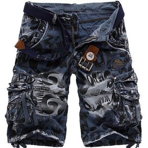 Summer Camouflage Jeans Shorts Men Cargo Short Male Fashion Casual Work Denim Mens Clothing No Belt