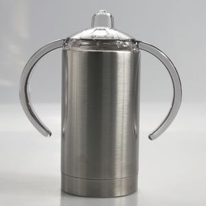 12oz copos reta sippy dupla alça crianças de aço inoxidável garrafa de vácuo duplo murado V03 caneca isolamento térmico