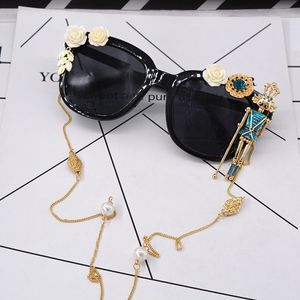 Persönlichkeit Metall Sonnenbrille Frauen blume Sonnenbrille Barock Retro Voller Stern Sonnenbrille Weibliche Mode Zubehör