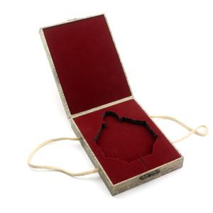 Crownwin Confezione di scatole in legno per vetro e gioielli Logo personalizzato con chiusura a nastro/portagioie musicale