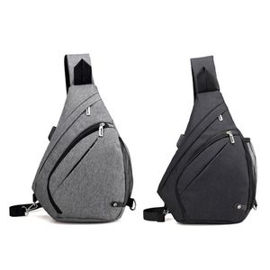 Designer- USB Charge Men Women Messenger Bag Anti-theft Chest Pack Bag Sling Shoulder Satchel Crossbody Bags Casual Travel Man Bags