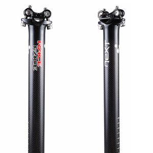 سباق الوجه التالي من ألياف الكربون Seatpost دراجة مقعد أنبوب الدراجات الطريق / جبل دراجة MTB أجزاء 27.2 / 30.8 / 31.6 * 350 / 400MM