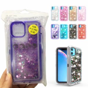 QuickSand Transparente Bling Líquido Glitter Protetora Capa de Captura Provaproof À Prova de Celular para iPhone XS XR 11 12 13 Pro Max 12 para Samsung S22 Plus