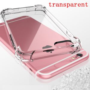 Transparent Phone Case for iPhone 11 Pro MAX XS XR X for Samsung Note 10 S10 S20 Anti-knock TPU Protective Shockproof Clear Cover