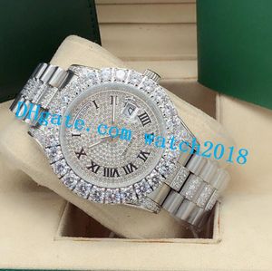 Wholesale Luxury Watch Mens II 43MM 228349 116300 Full Iced Full VS Bigger Diamond Watch Automatic Fashion Men's Watches Wristwatch