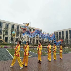 8 학년 실크 패브릭 중국 봄날 용 드래곤 댄스 오리지널 드래곤 민속 축제 축하 행사 마스코트 의상