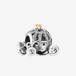 Authentisches 925 Sterling Silber Charm-Schmuckzubehör mit Originalverpackung für Pandora-Kürbisauto-Perlen-Armband-DIY-Charms