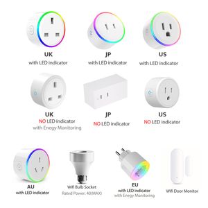 Wholesale alexa compatible outlets resale online - WiFi Switch Mini Socket Plug Wireless Remote Control Outlet with Timer Dimmer LED Light Smart Home Compatible with Alexa Google