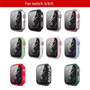 for Apple Watch 7 PC Case + Tempered Glass Screen Protector Film iwatch 6 5 4 3 2 1 SE cover 38MM 42MM 40MM 44MM 41MM 45MM iwatch7