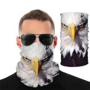 USA Amerikanska flaggan National Bird Print Magic Scarf Multifunktionell Ansiktsmask Utomhus Sport Armband Anti-Mosquito 10Colors