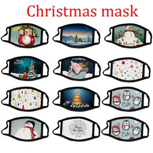 Maschere Maschera per il viso stampata con cervi di Natale Include maschera PM2.5 Anti polvere Fiocco di neve Copri bocca di Natale Maschere di design riutilizzabili lavabili CALDO