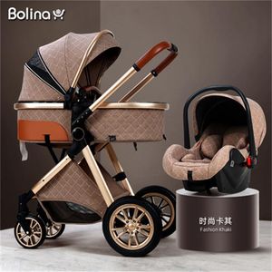 New Baby Stroller 3 in 1 High Landscape Stroller Reclining Baby Carriage Foldable Light with Bassinet Cradel Sell like hot cakes Designer Popular comfortale