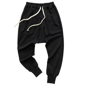 Men Fashion Style Hip Hop Pants Dance Harem Sweatpants Drop Crotch Parkour Track Tapered Trousers263g
