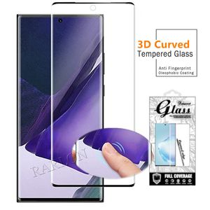 For Samsung S23 Ultra Screen Protector 9H Hardness Curved Edge Bubble Free Case Friendly Fingerprint touch Tempered Glass Galaxy S22 Plus S21 S20 S10 S9 S8 Note 20 10