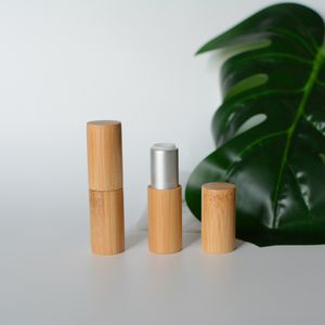 5pcs ml Natural Bamboo Shell Lipstick Tubes Packaging Bottles Empty DIY Cosmetic Balm Care Containers