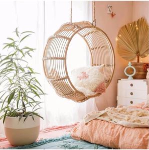 Swing basket home stay Living Room Furniture sedia a dondolo amaca intrecciata in rattan per bambini coreano ins retrò