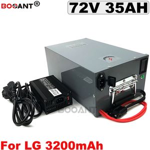 72V E-Bike Lithium Battery pack for LG 18650 cell 35AH 3000W Electric Bicycle with a metal box +5A Charger