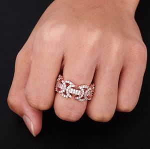 14k banhado a ouro borboleta oco anéis de mens anel de ouro cor de prata cor de cobre pave cubic zirconia jóias tamanho 7-11