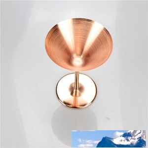 Rostfritt stål Vinglasögon Rose Gold Cocktail Kopp för Bar High Grade Goblet Creative Gift Martini Glass 26YF C RW