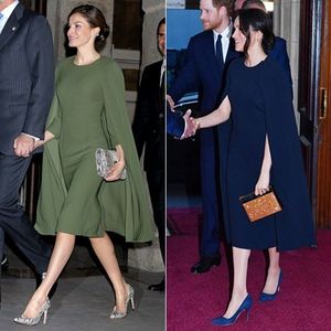 New Mother Of The Bride Dresses with Cape 2020 Knee Short Olive Wedding Party Celebrity Formal Gowns robe de soriee