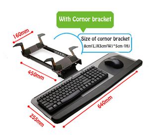 LK06AD Ergonomik Bilgisayar Masası Klavye Tepsi Standı için Mouse Pad ile Eğme XL Boyut Bilek istirahat Klavye Tutucu Sürme