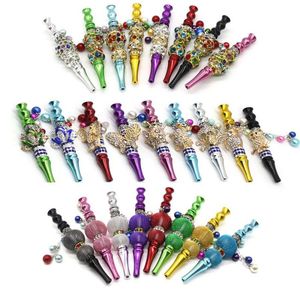 Bunte Tierform Metall-Shisha-Spitzen stumpfer Halter mit Strasssteinen Shisha-Mundstück Shisha-Spitzen Raucherzubehör