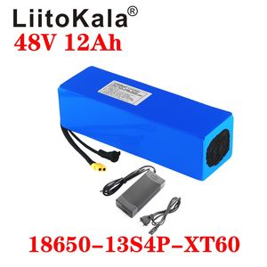Liitokala 18650 48V 12AH 13S4P Литиевая аккумуляторная батарея электрическая велосипедная батарея с 54,6 В зарядное устройство 2A