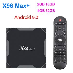 X96 MAX PLUS AMLOGIC S905X3 ANDROID 9.0 TV BOX 4GB 32GB SMART TV 2.4G5GHzデュアルWiFi Bluetooth 8Kセットトップボックス