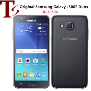 Orijinal Samsung Galaxy J5 J500F Çift SIM 5.0 inç Quad Core 1.5 GB RAM 16 GB ROM 13MP 4G LTE Yenilenmiş Akıllı Telefon