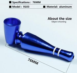 76mm Bowling bouteille tuyau métal mini-tubes de filtres metel de style balle fumeur tuyaux pipe porte-cigarette sharpstone GGA3696-6