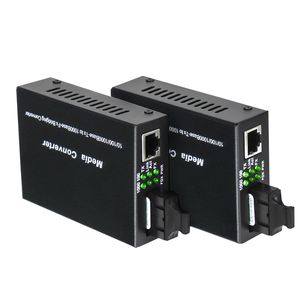 Freeshipping 1000Mbps FTTH Fiber Optic Media Converter SC Single Mode Duplex Gigabit Fibra Optica 1G1E / 2E / 4E / 8E Optisk sändtagare 20 / 40km