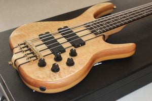 Nowy 5 String One Piece Body Bass, Resewood Fingerboard 24 Frets, Aktywny Pickups China Electric Guitar Bass