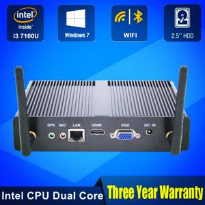 Freeshipping Intel Core i3 7100U 6006U Mini PC Windows 10 Barebone Computer DDR3 2.4GHz