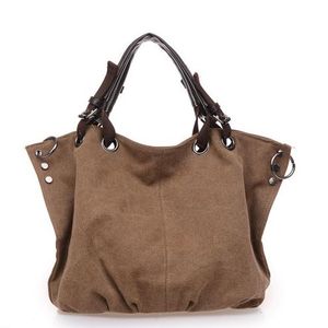 Breve Novo- Vintage Bolsa Totes menina Mulheres Plain Moda Bolsa de Ombro Grande Compras Travel Bag
