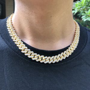10mm iced out cuban link chain for women