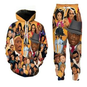 New Men/Womens 90s Old School Funny 3D Print Fashion Tracksuits Hip Hop Pants + Hoodies F04