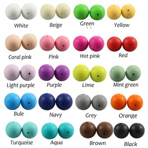 10MM 1000PCS Silicone Necklaces beads for teething necklace Kit DIY BPA Free Silicone Baby Teething loose beads Wholesale CX200815
