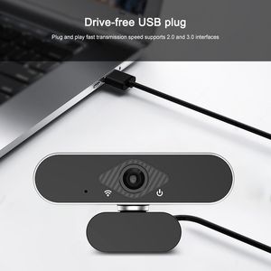Webcam 1080P Full HD USB-камера веб-камеры Microphones Windows 10 для компьютерного ПК с настольным стендом