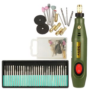 Portable Mini Electric Wood Carving Tool Set + 30Pcs Diamond Wood Carving EU Plug