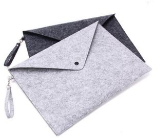 A4-storlek filt tyg fil väska kontors skola brevpapper pappersdokument hållare billig fil pocket student affärsförvaring väska med handrem